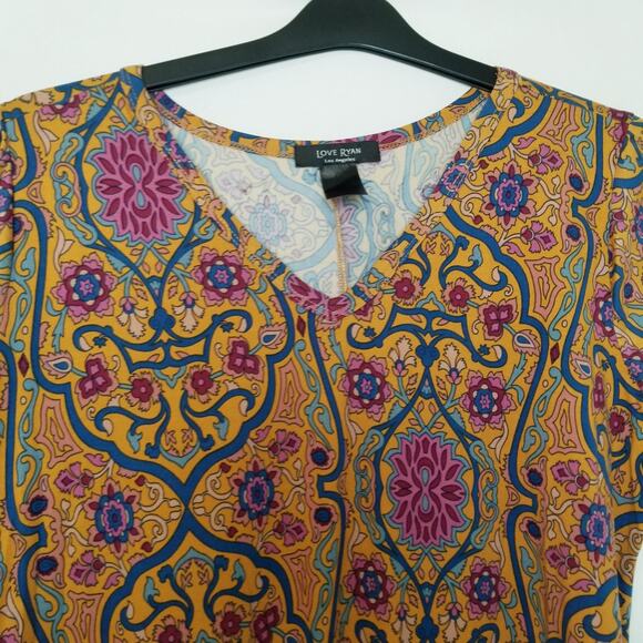 Love Ryan Log Angeles Mini V-Neck Short Sleeve Drs Soft Fabric See Measurements - Picture 3 of 4